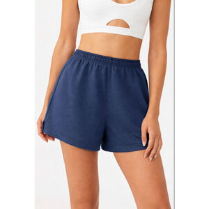 Outdoor Voices Womens Rugby Shorts Small Dark Blue 3" Inseam Athletic NWT